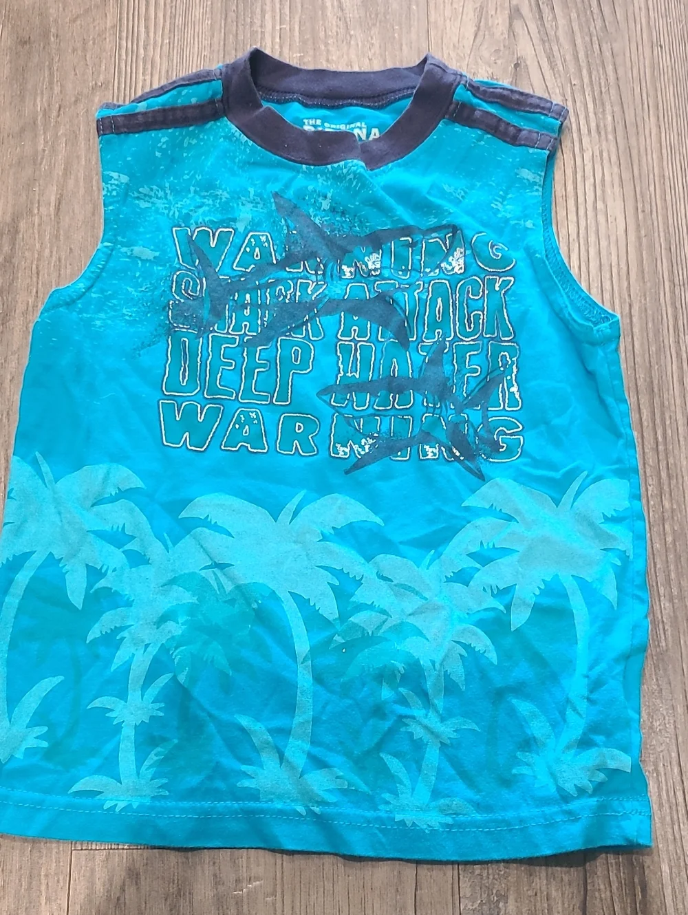 Turquoise Tropical Skark Tank & Athletic Shorts Set Size Small/6